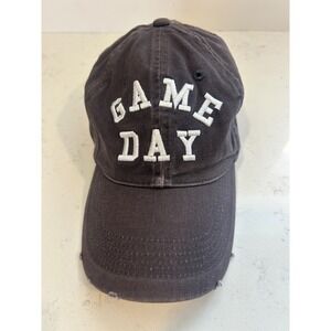 Express‎ Game Day Embroidered Baseball Hat Washed Black Distressed Cap OSFM